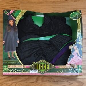 Wicked Elphaba Black Defying Gravity Dress Up Pretend Play, Size 4-6X NWT